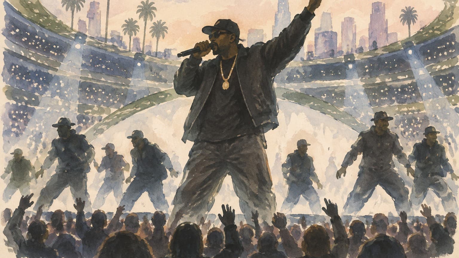 Illustration: Jay-Z Super Bowl halftime performance